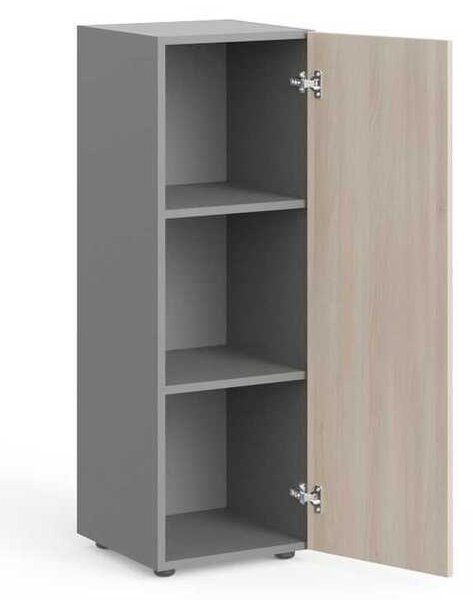 Střední skříň Manager 39,9 x 42,2 x 119,5 cm, pravá, akát světlý / šedá