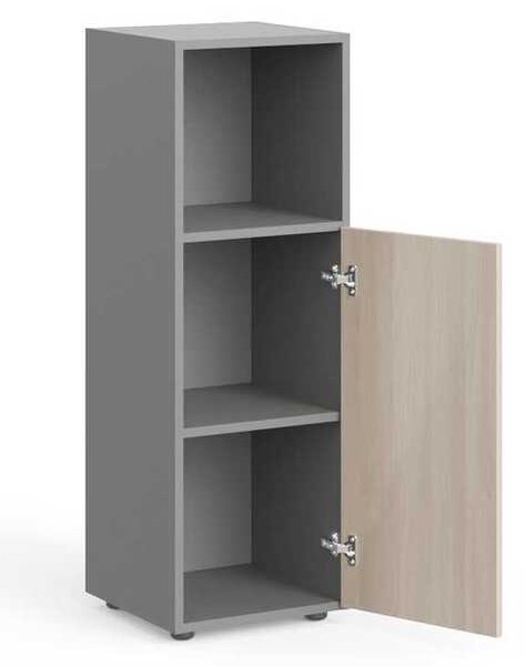 Střední skříň Manager 39,9 x 42,2 x 119,5 cm, pravá, akát světlý / šedá