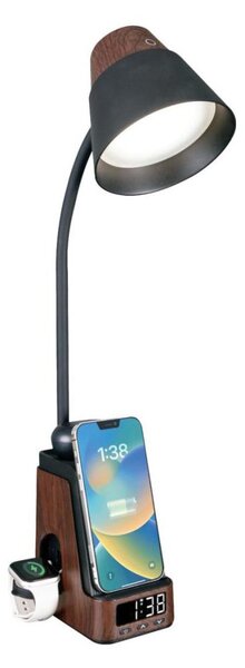 Immax 08999L - LED+CCT Stm stolní lampa s bezdr nab QI IDEAL LED/8W/230V hnědá