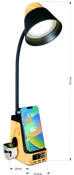 Immax 09000L - LED+CCT Stm stolní lampa s bezdr nab QI IDEAL LED/8W/230V béžová