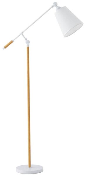 Bílá kovová stojací lampa Somcasa Aloia 140 cm