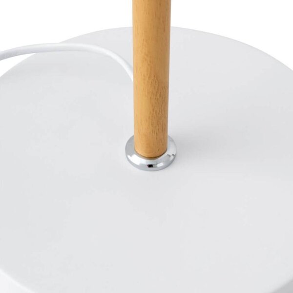 Bílá kovová stojací lampa Somcasa Aloia 140 cm