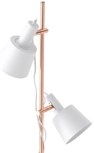 Bílá kovová stojací lampa Somcasa Pasula 155 cm