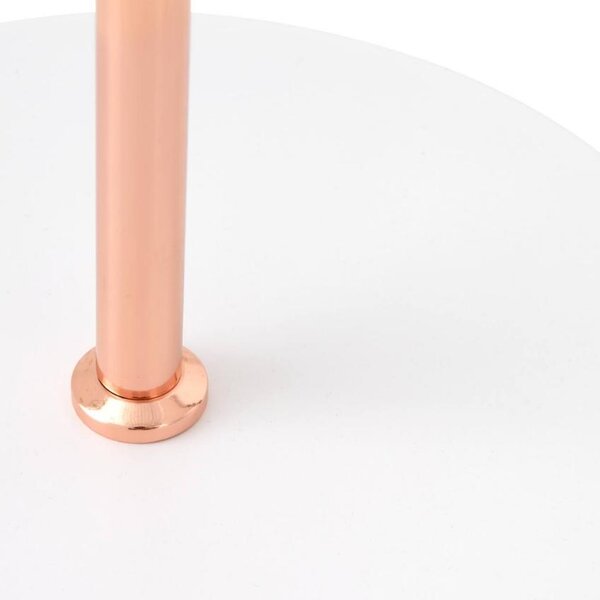 Bílá kovová stojací lampa Somcasa Pasula 155 cm