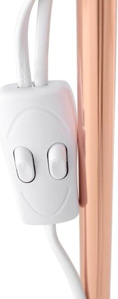 Bílá kovová stojací lampa Somcasa Pasula 155 cm