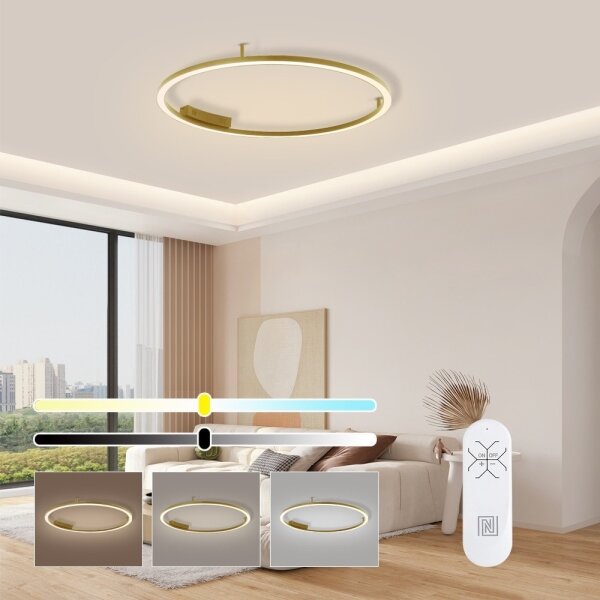 Immax NEO 07291-80G - LED+CCT Stm strop svítidlo FINO 55W/230V Tuya pr. 80 cm+DO