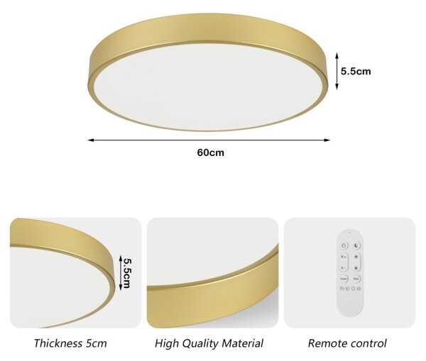 Immax NEO 07293L - LED+CCT Stm strop svítidlo SEMPLICI 60W/230V pr. 60 cm+DO