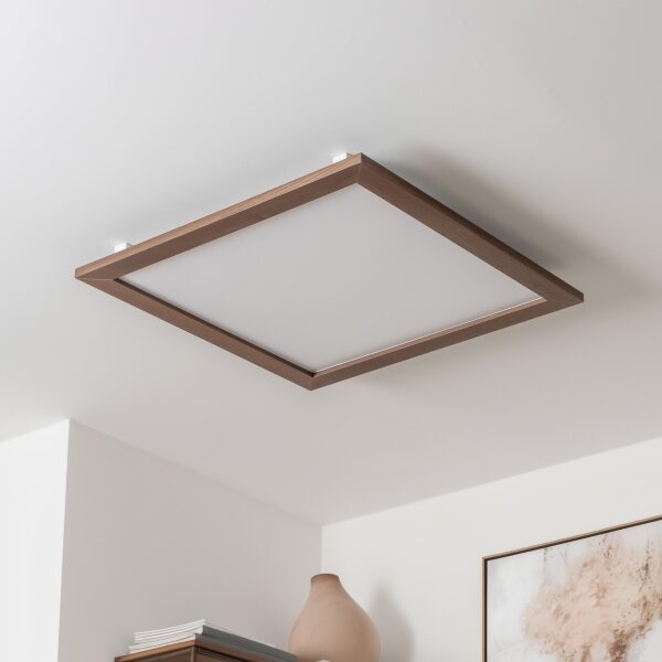 Brilagi - LED Stropní svítidlo SLIMFRAME WOOD LED/58W/230V 64x64 cm tmavě hnědá