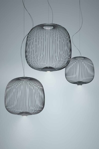 Designové závěsné svítidlo Foscarini Spokes 2 midi, 38W Barva: Bílá, Varianta zdroje: LED