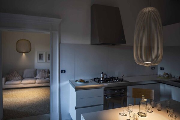 Designové závěsné svítidlo Foscarini Spokes 1, 30W Barva: Bílá, Varianta zdroje: LED