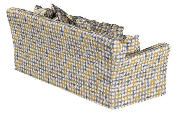 Potah na pohovku IKEA Tomelilla 3-místná nerozkládací barva modrá látka pletený vzor, vzorované