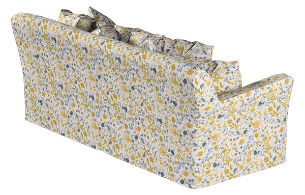 Potah na pohovku IKEA Tomelilla 3-místná nerozkládací barva žlutá látka pletený vzor, vzorované