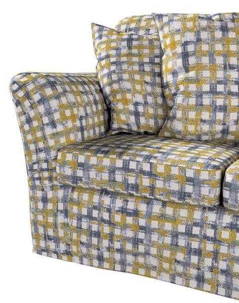 Potah na pohovku IKEA Tomelilla 3-místná nerozkládací barva modrá látka pletený vzor, vzorované