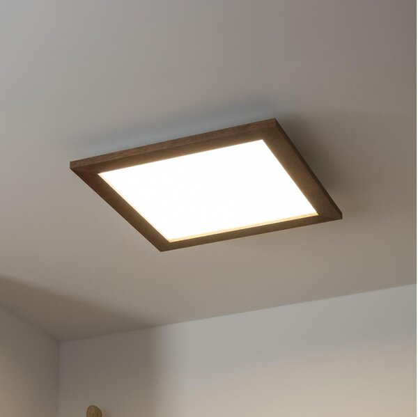Brilagi -LED Stropní svítidlo SLIMFRAME WOOD LED/36W/230V 49,5x49,5 cm tm. hnědá