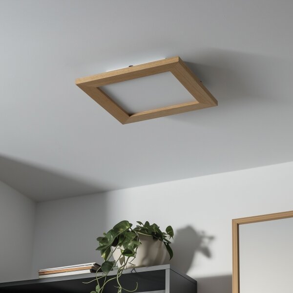Brilagi - LED Stropní svítidlo SLIMFRAME WOOD LED/25W/230V 34x34 cm hnědá