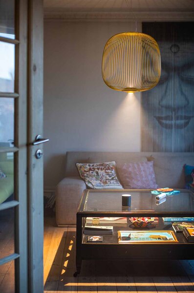 Designové závěsné svítidlo Foscarini Spokes 2 midi, 38W Barva: Bílá, Varianta zdroje: LED