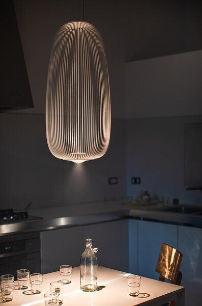 Designové závěsné svítidlo Foscarini Spokes 1, 30W Barva: Bílá, Varianta zdroje: LED