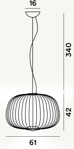 Designové závěsné svítidlo Foscarini Spokes 3, 30W Barva: Bílá, Varianta zdroje: LED