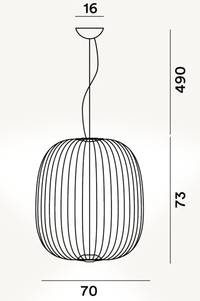 Designové závěsné svítidlo Foscarini Spokes 2 large, 30W Barva: Bílá, Varianta zdroje: LED stmívatelný