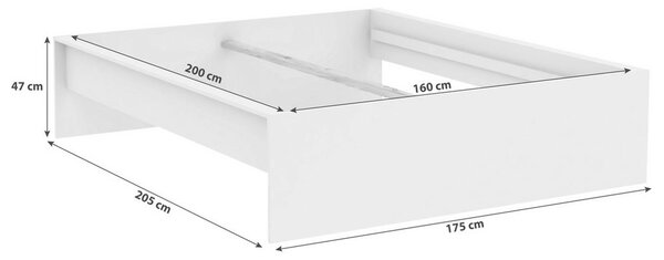 RÁM POSTELE UNIT 160