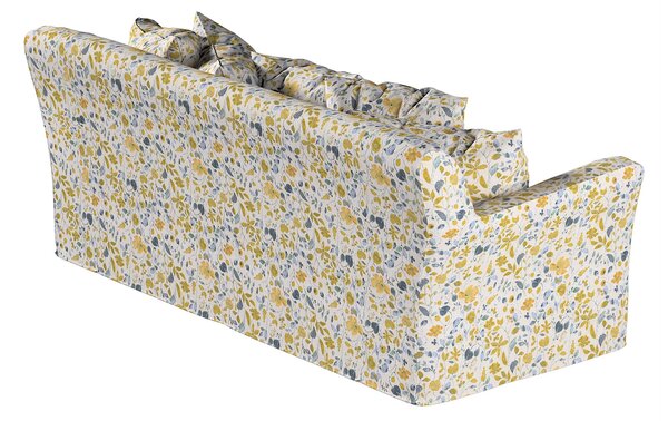 Potah na pohovku IKEA Tomelilla rozkládací barva žlutá látka pletený vzor, vzorované