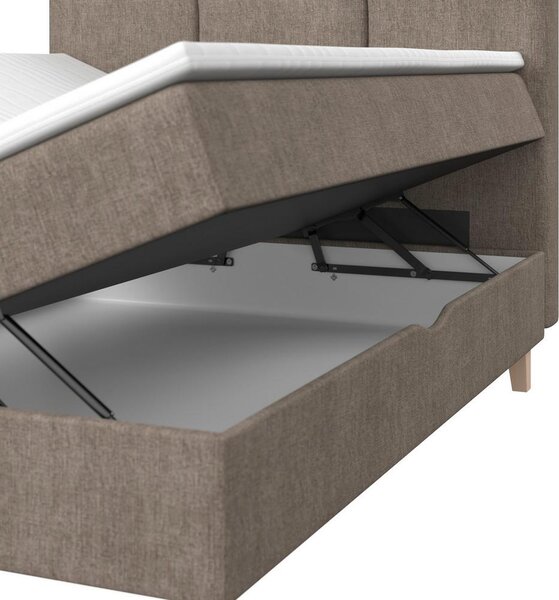 Boxspringová postel MONZA 160x200, hnědá