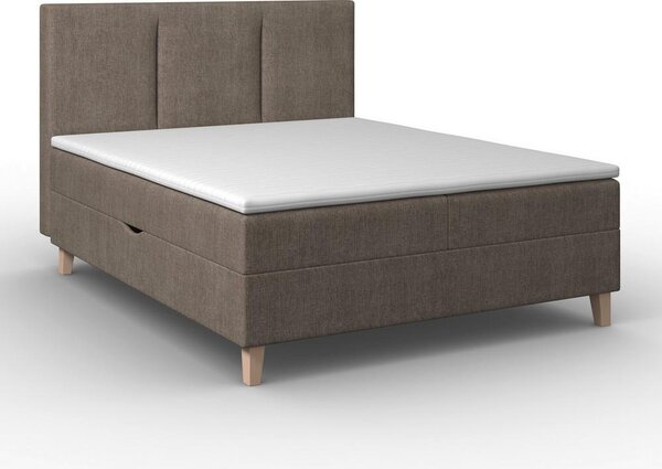 Boxspringová postel MONZA 160x200, hnědá
