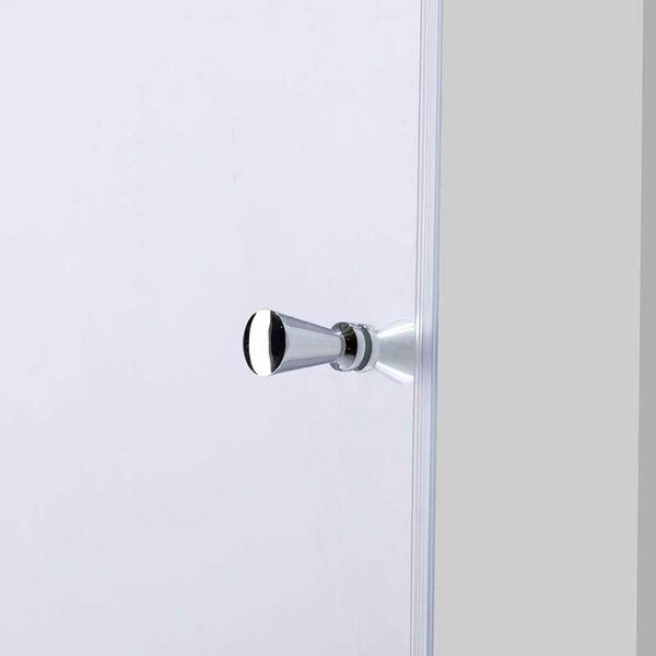 BPS-koupelny Zalamovací otočné sprchové dveře SH01D 110 chrom/transparent pro instalaci do niky - bez vaničky