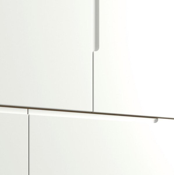 Šatní skříň MARLO š. cca 148 cm, dekor bílá/dub