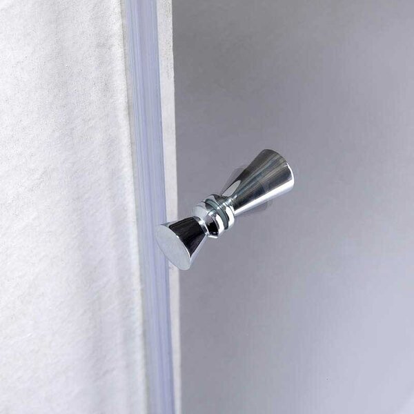 BPS-koupelny Zalamovací otočné sprchové dveře SH01D 110 chrom/transparent pro instalaci do niky - bez vaničky