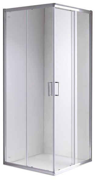 BPS-koupelny Čtvercový sprchový kout KZ93D 70x70 chrom/transparent + vanička ST02C WH bílá