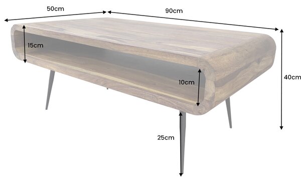 Konferenční stolek ALPHA 90 cm palisandr