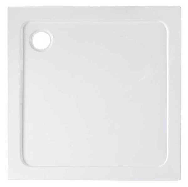 BPS-koupelny Čtvercový sprchový kout KZ93D 70x70 chrom/transparent + vanička ST02C WH bílá
