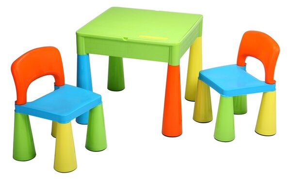 Dětská sada ELSIE stoleček + dvě židličky, multi color