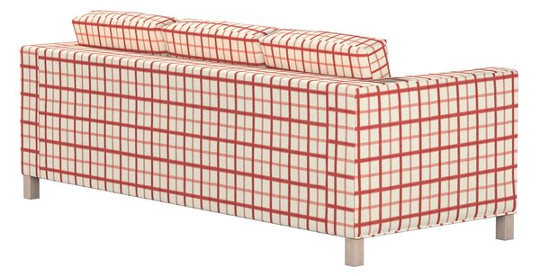 Potah na pohovku IKEA Karlanda 3-místná nerozkládací, krátký barva červená látka vzorované