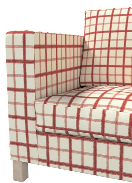 Potah na pohovku IKEA Karlanda 3-místná nerozkládací, krátký barva červená látka vzorované