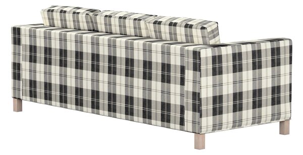 Potah na pohovku IKEA Karlanda 3-místná nerozkládací, krátký barva černá látka pletený vzor, vzorované