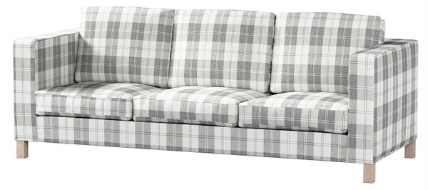 Potah na pohovku IKEA Karlanda 3-místná nerozkládací, krátký barva šedá látka pletený vzor, vzorované