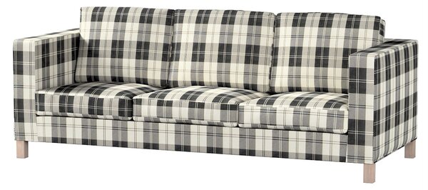 Potah na pohovku IKEA Karlanda 3-místná nerozkládací, krátký barva černá látka pletený vzor, vzorované