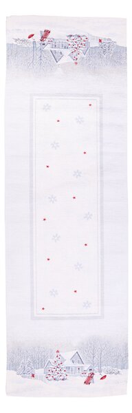Tegatex Gobelínový ubrus - Vánoční chenille Zimní krajina Velikost: 40*100 cm