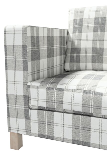 Potah na pohovku IKEA Karlanda 3-místná nerozkládací, krátký barva šedá látka pletený vzor, vzorované