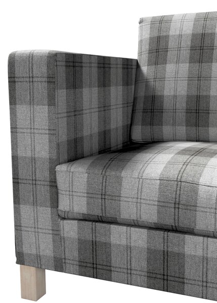 Potah na pohovku IKEA Karlanda 3-místná nerozkládací, krátký barva šedá látka pletený vzor, vzorované