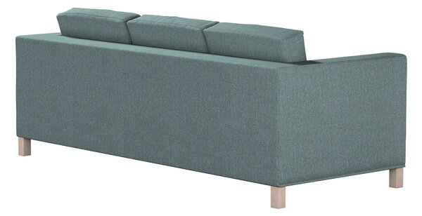 Potah na pohovku IKEA Karlanda 3-místná nerozkládací, krátký barva modrá látka pletený vzor