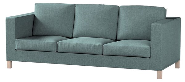 Potah na pohovku IKEA Karlanda 3-místná nerozkládací, krátký barva modrá látka pletený vzor