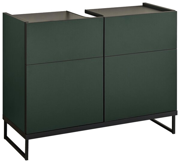 SKŘÍŇKA POD UMYVADLO, zelená, černá, zelená, černá, 80/59,4/31 cm MID.YOU - Koupelnové série, Online Only
