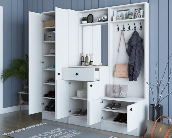 Hanah Home Předsíňová stěna Solos I bílá
