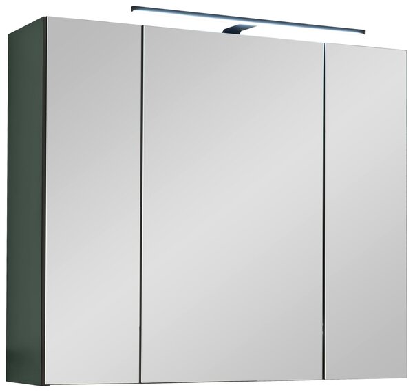 ZRCADLOVÁ SKŘÍŇKA, zelená, černá, 80/70/23 cm MID.YOU - Koupelnové série, Online Only