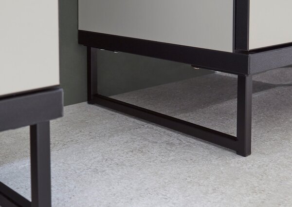 SKŘÍŇKA POD UMYVADLO, černá, kašmírová, černá, kašmírová, 80/59,4/31 cm MID.YOU - Koupelnové série, Online Only