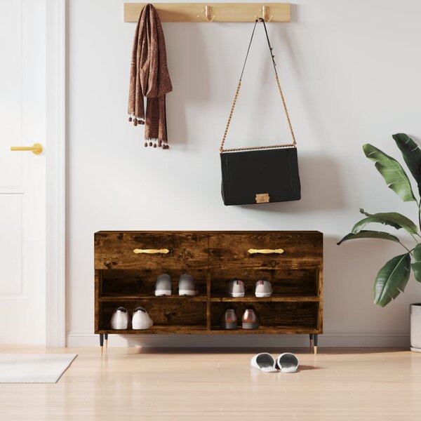 Botník kouřový dub 102 x 35 x 55 cm kompozitní dřevo