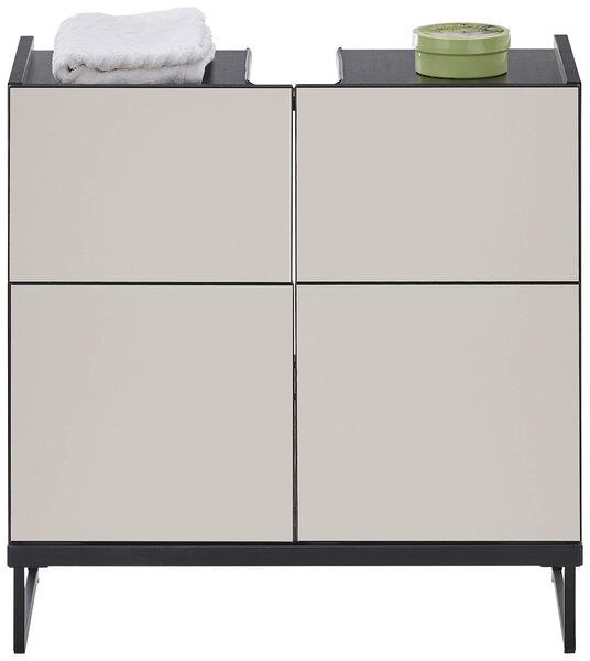 SKŘÍŇKA POD UMYVADLO, kašmírová, černá, černá, kašmírová, 60/59,4/31 cm MID.YOU - Koupelnové série, Online Only
